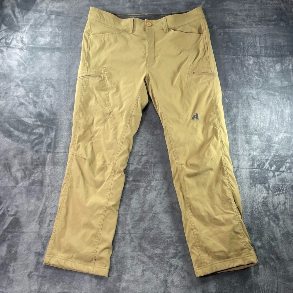 Eddie Bauer First Ascent Guide Pro Fleece Lined Pants Mens Sz 36x30 Tan / Brown